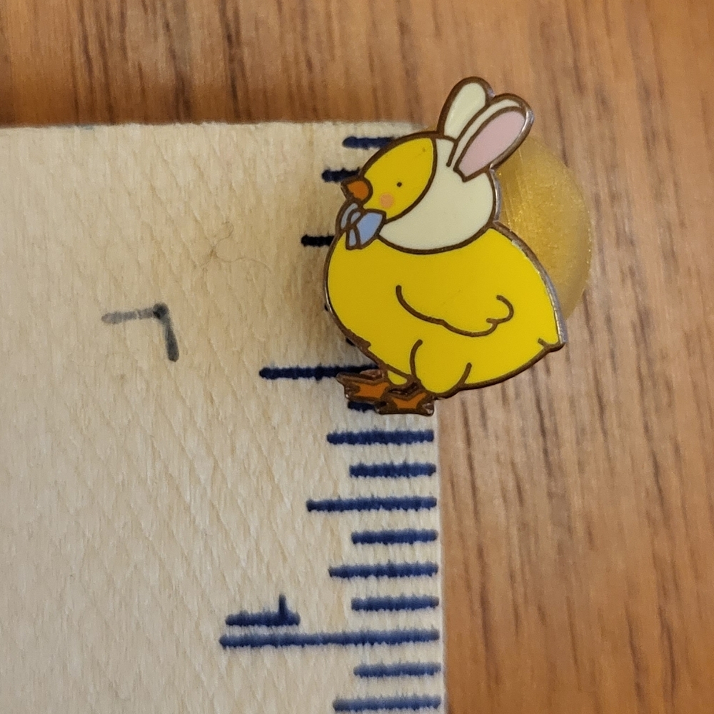 Mini Chick with Bunny Ears Pin